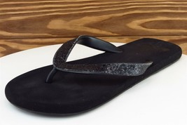 Reef Sz 7 M Black Flip Flop Synthetic Women Sandals - £10.84 GBP