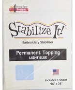 STABALIZE IT EMBROIDERY STABALIZER.  PERMANENT TOPPING LIGHT BLUE ADS-PT08 - $129.33 MXN