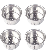 4 Pieces Stainless Steel Kitchen Sink Basket Strainer with Handle Garbag... - £10.95 GBP