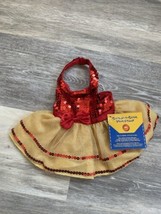 Build A Bear Red and Yellow Dress Sparkles Halter Fancy Party Skirt NEW TAGS - £11.18 GBP