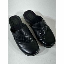 Clarks Artisan Mules Slip On Shoes Black Leather Size 6.5 - $17.31