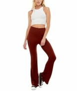 MSRP $39 Ultra Flirt Juniors&#39; High-Rise Ribbed Flare Pants Brown Size Large - $365.43 MXN