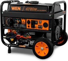 Wen 4,750-Watt 120V/240V Dual Fuel Portable Generator With Wheel Kit And... - £396.07 GBP