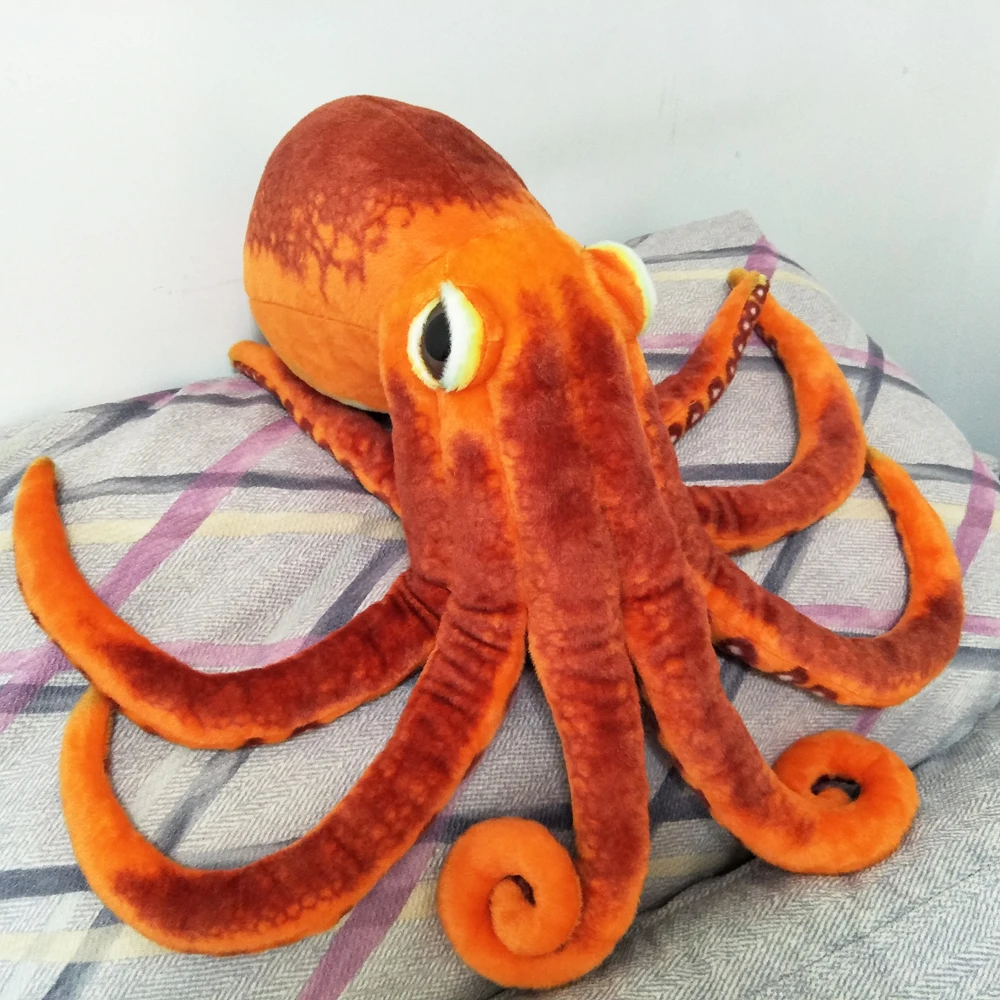 Simulation Orange Octopus Baby Kids Children Stuffed Plush Toy For Birthday Gift - £23.85 GBP+