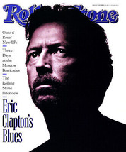 Rolling Stone - #615 October 17, 1991 Magazine Art Poster 2&quot; x 24&quot; Eric Clapton - £27.45 GBP