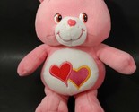 Care Bears Love a lot Bear Plush pink red hearts teddy stuffed animal 20... - $8.90