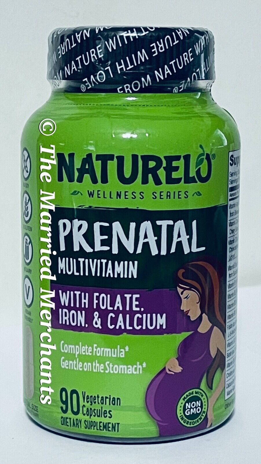 Naturelo Prenatal Multivitamin w/ Folate Iron Calcium 90 capsules 3/2025 FRESH! - $17.88