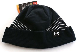Under Armour Coldgear Reactor Black & White Beanie Youth Girl's One Size NWT - $25.98