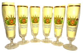 6 Germania +1980 Munster Edel Pils &amp; Export German Beer Glasses - £31.41 GBP