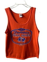 Jameis Famous Crab Shack Tank Top  Mens Orange Size M Graphic Sleeveless Workout - £9.15 GBP