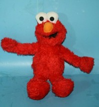 Fisher Price Elmo Doll Sesame Street Cloth Eyes 9&quot; Plush J7029/J7028 Toy 2005 - £9.16 GBP