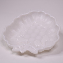 Vintage Hazel Atlas White Milk Glass Grape Dish Trinket Candy Bowl Rare ... - $9.74