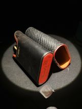 Brizard and Co Black  Python Pattern and Red Leather cigar case image 6