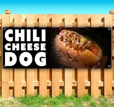 Chili Cheese Dog Advertising Vinyl Banner Flag Sign Many Sizes Food Hot Dogs - £17.27 GBP+