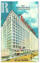 Roosevelt Hotel Home of the Blue Room Pride of New Orleans Hotel Postcard - £6.22 GBP