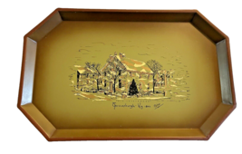 Tray Greensburg Kentucky KY Courthouse NASHCO Handpainted Signed Phillips Vtg - £47.68 GBP