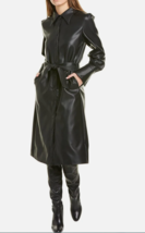 Gracia Puff Sleeve Trench Coat, Size Small - £42.63 GBP
