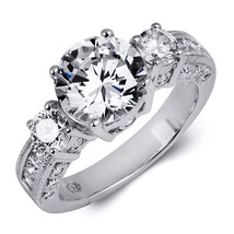 2.5 CT Carat Women&#39;s Bridal Anniversary Engagement Ring Sterling Silver Size 5-9 - £45.55 GBP