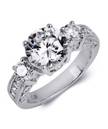 2.5 CT Carat Women&#39;s Bridal Anniversary Engagement Ring Sterling Silver ... - €48,87 EUR