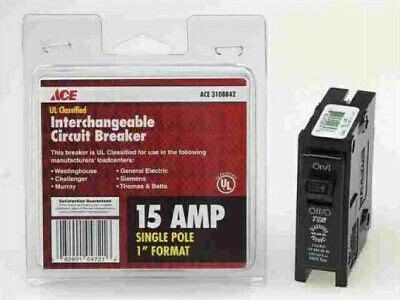 Ace 15 Amp Interchangeable Circuit Breaker Single Pole 1"  TB115-ACE-CS - $4.97