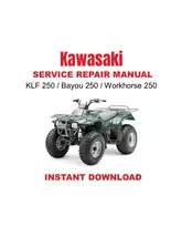 Kawasaki KLF 250 Bayou Workhorse Service Repair Manual 2003-2007  - €7,79 EUR
