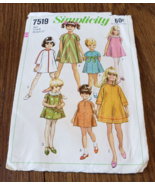 Simplicity Sewing 7519 Girl&#39;s Size 8 Vintage Dress Sewing Pattens - £5.45 GBP