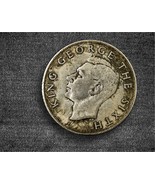 1949 New Zealand Crown Coin – King George VI Silver Fern Vintage UK Coll... - $69.30