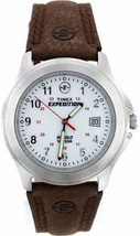 Timex T44381 Men&#39;s Expedition Metal Field Brown Leather Strap Watch - £43.06 GBP