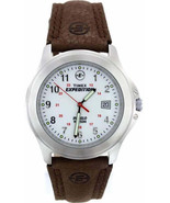 Timex T44381 Men&#39;s Expedition Metal Field Brown Leather Strap Watch - £43.65 GBP