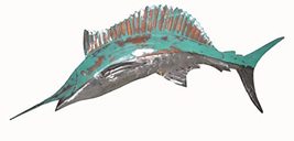 XL SAILFISH MARLIN SPORT FISH METAL WALL ART TROPHY NAUTICAL COASTAL BOA... - $79.14