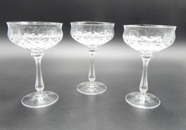Mikasa Normandy Crystal Stemmed Champagne Tall Sherbet Glasses Set of 3 - £31.59 GBP