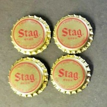 Vintage Beer Unused Bottle Caps Crown Stag Beer Lot Of 4 - £3.98 GBP