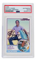 Chevy Chase Signed 1983 National Lampoons Vacation Suitcase Trading Card - £152.54 GBP