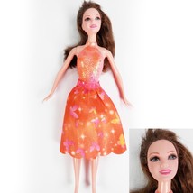 2013 Barbie &amp; The Secret Door Budget Nori BLP29 Brunette Cut Hair Orange Skirt - £4.01 GBP