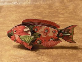 Design Miho Assembled Flowered Fish Print 2013 Decorative Display - $29.70