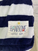 Carters Handsome Little Guy Blue Striped Stripes Baby Blanket Security Lovey - £40.70 GBP
