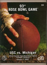 2007 Rose Bowl Game Program USC Michigan - £34.04 GBP