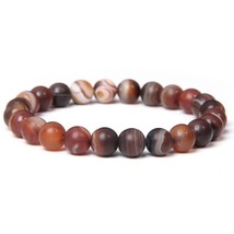 Natural Stone Bracelets Bracelet Women Men Stone Mala Beads Charms Medit... - £11.59 GBP