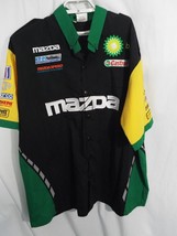 Uniform Unique Sz 2X Racing Button Front Shirt with Patches Mazda  BP Dunlop - £28.24 GBP