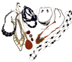 Lot of Necklaces Charming Charlie Plunder Nicole Boho statement Vintage to Mod - £19.74 GBP