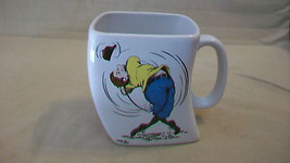 Square Golfers Coffee Mug Cup The Results of Over-Swing! - £15.34 GBP