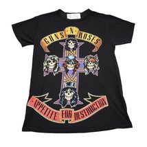 Guns N Roses Shirt Womens S Black Short Sleeve Crew Neck Graphic Print Tee - £20.27 GBP