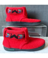 Wesenjak Austria Red Boiled Wool Slippers Rubber Sole - Women&#39;s Size 39/8.5 - $903.42 MXN