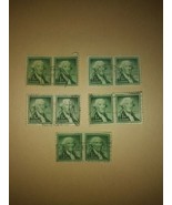 Lot #1 10 Washington 1954 1 Cent Cancelled Postage Stamps Vintage VTG US... - £11.68 GBP