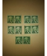 Lot #1 10 Washington 1954 1 Cent Cancelled Postage Stamps Vintage VTG US... - $14.85