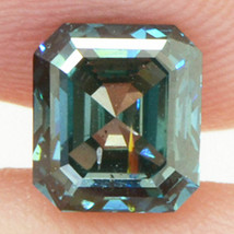 Fancy Blue Diamond Loose Emerald Shape 1.14 Carat VS2 Natural Enhanced Polished - £1,011.18 GBP
