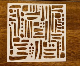 Abstract Print Stencil 10 Mil Mylar Screen Printing, Painting, Polymer Clay - £5.44 GBP+