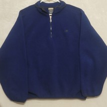 Champion 1/4 Zip Fleece Sweater Mens 2XL Blue Long Sleeve  - £22.64 GBP