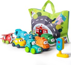Alasou 8 Pcs Baby Cranes Car Toys With Playmat/Storage Bag|1St Birthday ... - $30.96