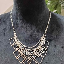 Womens Silver Multilayer Collier Vintage Large Chocker Jewelry Necklace - $28.00